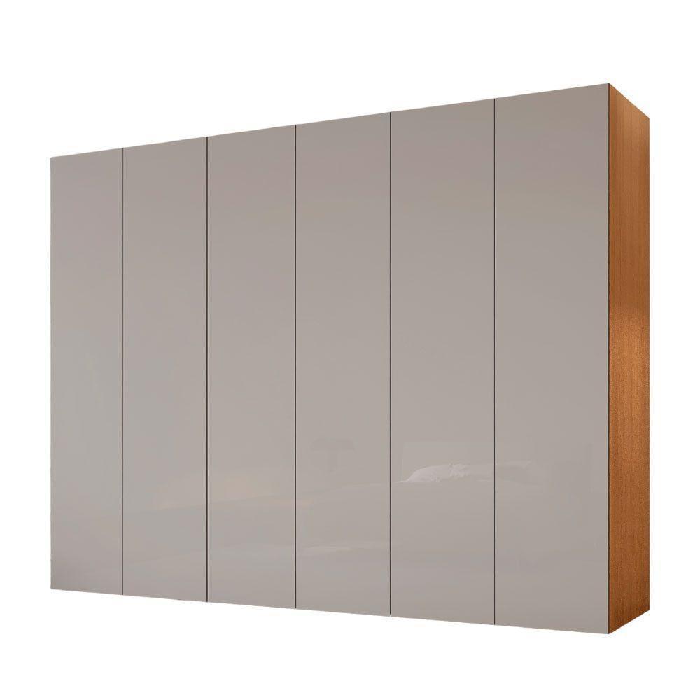 Guarda Roupa Casal Coliseu Mdf 6 Pts 6 Gvts Moderna Mobília Naturalle/off White - 2