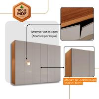 Guarda Roupa Casal Coliseu Mdf 6 Pts 6 Gvts Moderna Mobília Naturalle/off White - 5