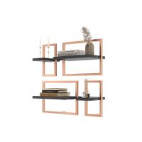 Lego C/ 4 Prateleiras Paris Preto/cobre - 2