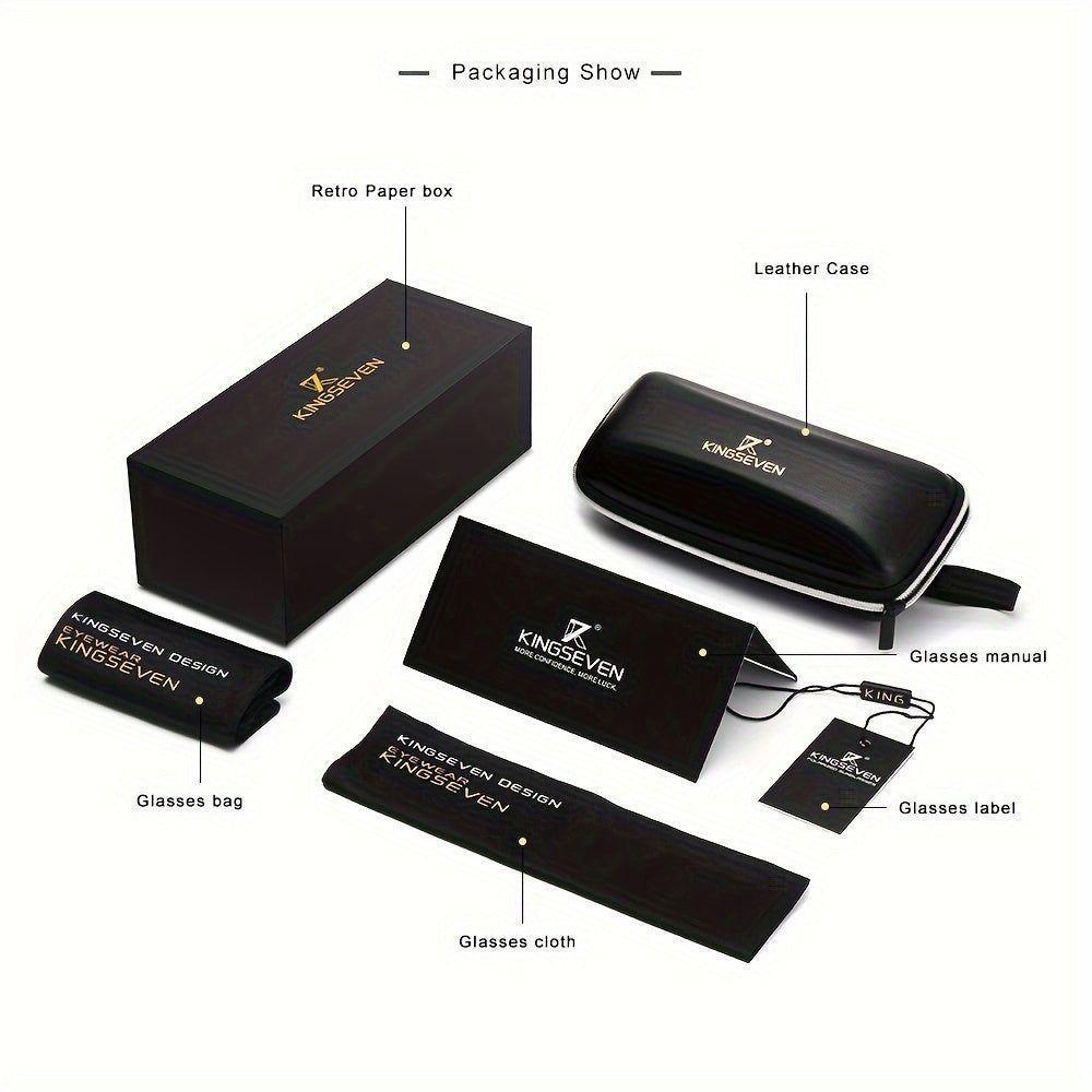 Óculos De Sol Polarizados Kingseven 7759 Estilo Piloto Cinza - 5