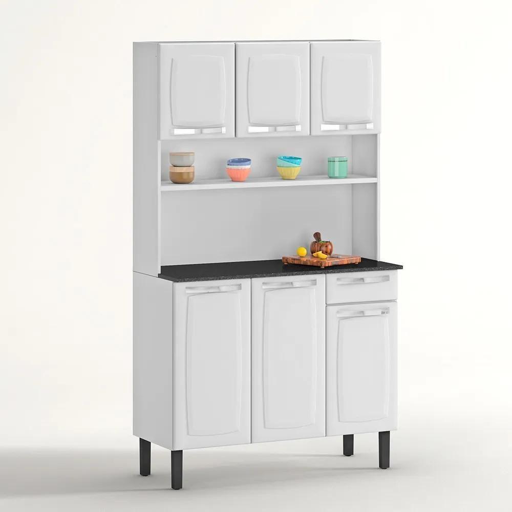 Kit Cozinha Rose Compacta Itatiaia Em Aço 6 Portas 1 Gaveta Branca I3G1-105 - 1