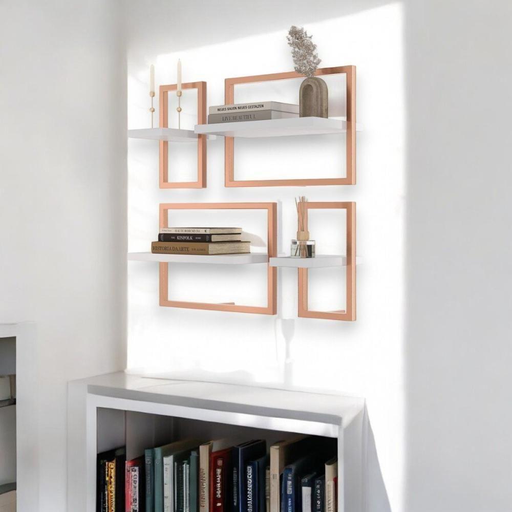 Lego C/ 4 Prateleiras Paris Branco/cobre - 1