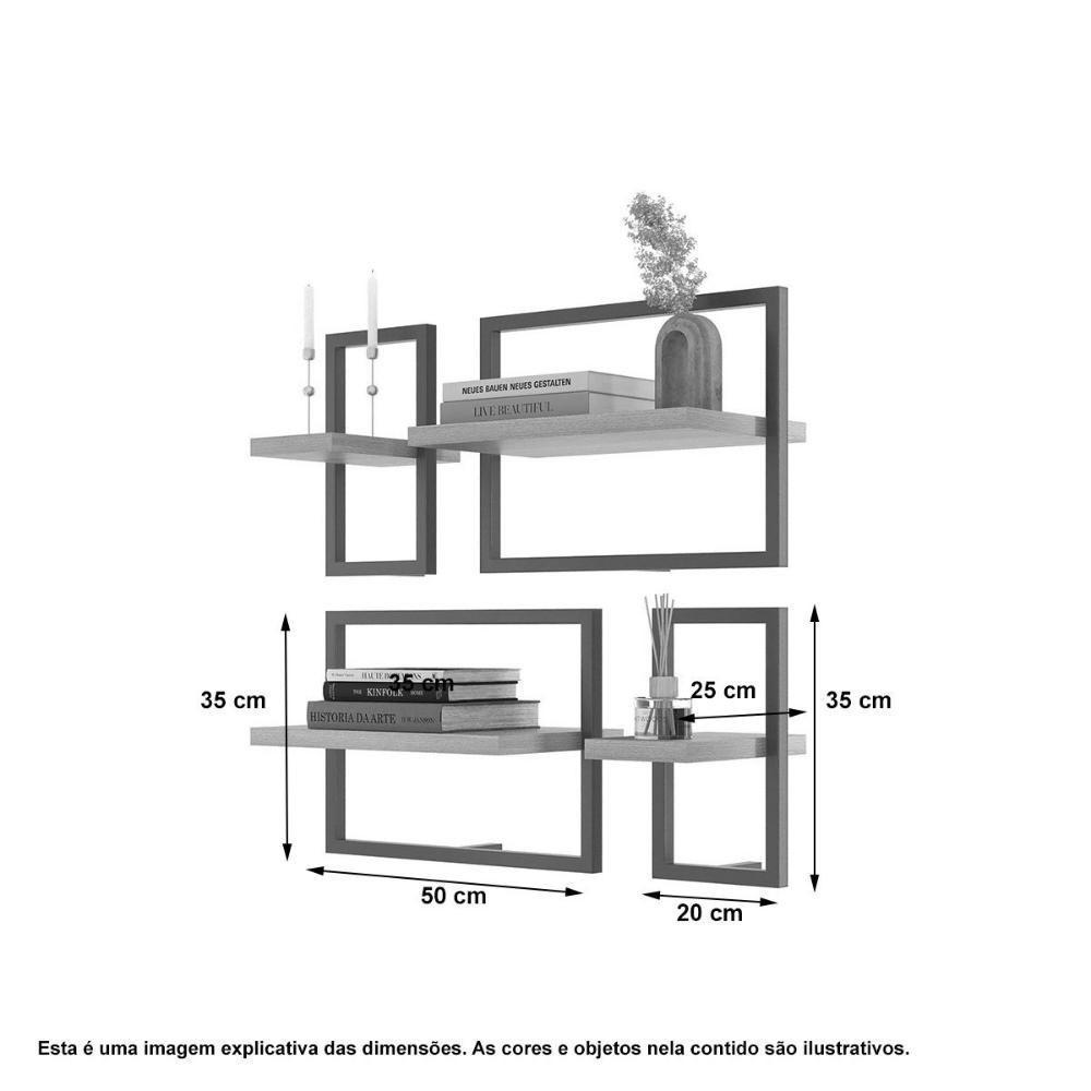 Lego C/ 4 Prateleiras Paris Branco/cobre - 3