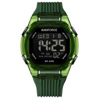 Relógio Digital Esportivo Luminoso Pulseira De Silicone 50m à Prova D'água Verde - 1