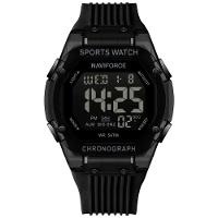 Relógio Digital Esportivo Luminoso Pulseira De Silicone 50m à Prova D'água Preto - 1