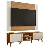 Rack Com Painel Extensivel Para Tv 70 Polegadas Plla Nature Off White - 1