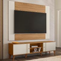 Rack Com Painel Extensivel Para Tv 70 Polegadas Plla Nature Off White - 2