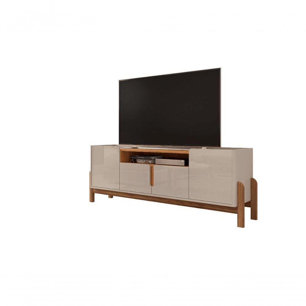 Rack Lizz 170cm 4 Portas E Prateleiras Off White Cedro - 3