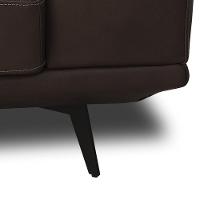 Sofá 3 Lugares Para Sala Living Industrial 216cm Cádis L06 Couro Marrom Escuro - Lyam Decor - 9