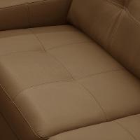 Sofá 3 Lugares Para Sala De Estar Living 235cm Vienne L06 Couro Marrom Claro - Lyam Decor - 8