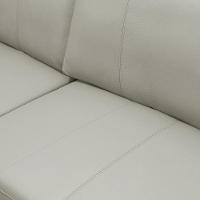 Sofá 3 Lugares Para Sala De Estar Living 205cm Aurora L06 Couro Pérola - Lyam Decor - 6