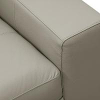 Sofá 3 Lugares Para Sala De Estar Living 205cm Vienne L06 Couro Pérola - Lyam Decor - 9