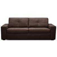 Sofá 3 Lugares Para Sala De Estar Living 235cm Vienne L06 Couro Marrom Café - Lyam Decor - 2