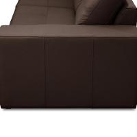 Sofá 3 Lugares Para Sala De Estar Living 235cm Vienne L06 Couro Marrom Café - Lyam Decor - 7