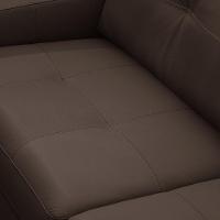 Sofá 3 Lugares Para Sala De Estar Living 235cm Vienne L06 Couro Marrom Café - Lyam Decor - 8