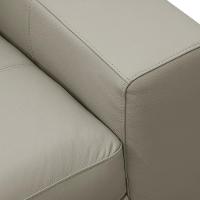 Sofá 3 Lugares Para Sala De Estar Living 205cm Vienne L06 Couro Cinza Claro - Lyam Decor - 8