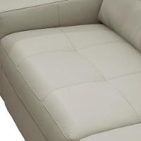 Sofá 3 Lugares Para Sala De Estar Living 205cm Vienne L06 Couro Cinza Claro - Lyam Decor - 10