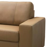 Sofá 3 Lugares Para Sala De Estar Living 205cm Aurora L06 Couro Marrom Claro - Lyam Decor - 7