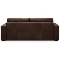 Sofá 3 Lugares Para Sala De Estar Living 205cm Aurora L06 Couro Marrom Café - Lyam Decor - 7