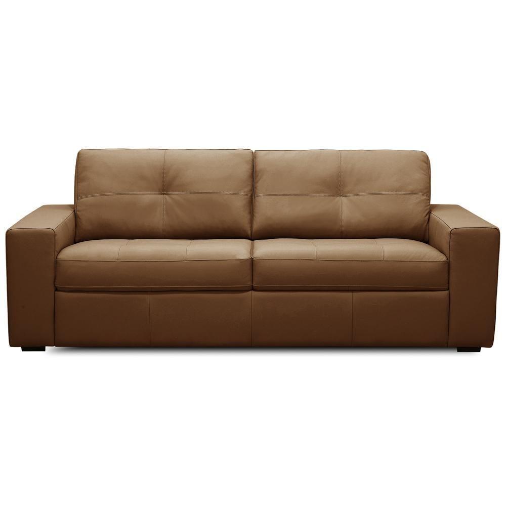 Sofá 2 Lugares Para Sala De Estar Living 150cm Vienne L06 Couro Marrom Claro - Lyam Decor - 2