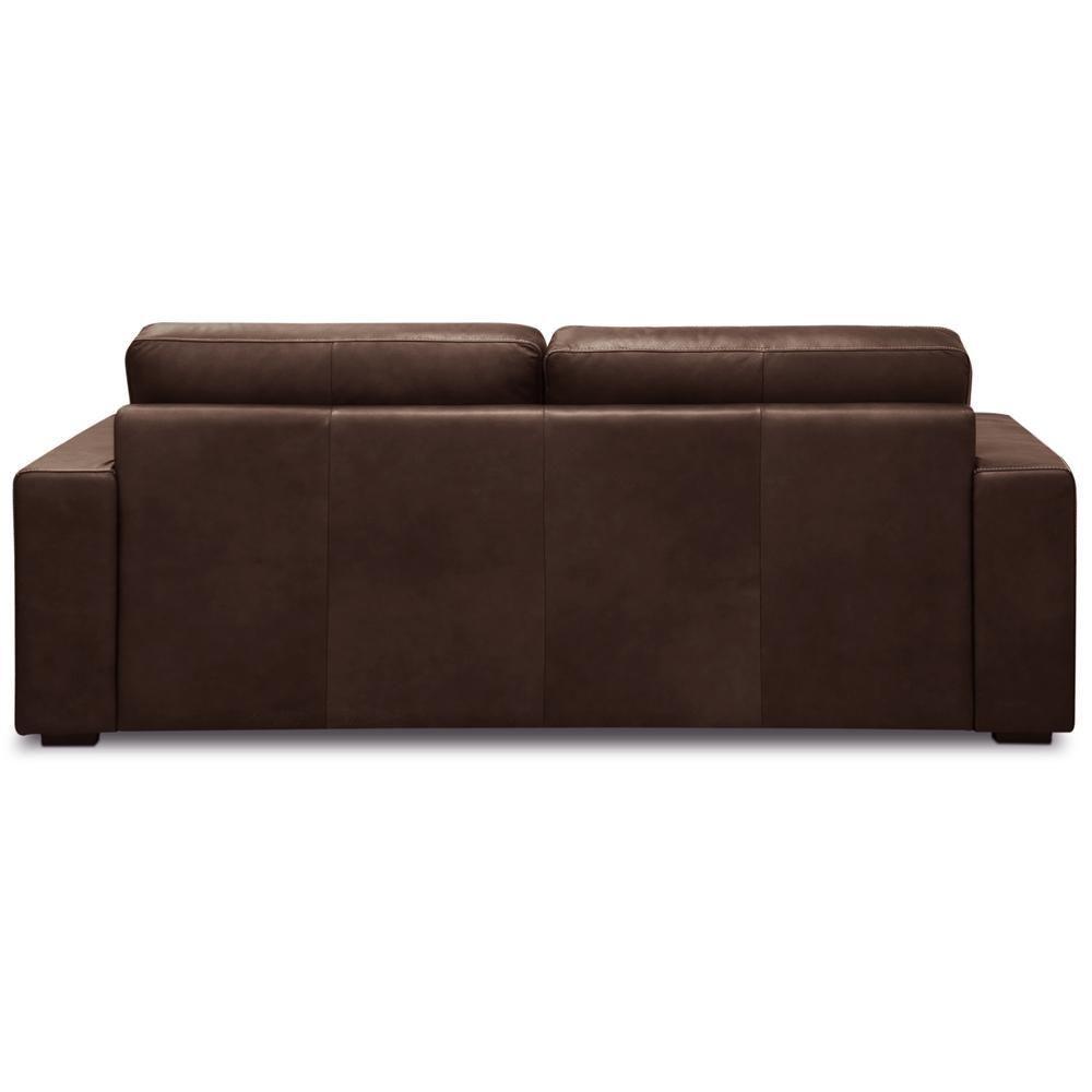 Sofá 2 Lugares Para Sala De Estar Living 150cm Aurora L06 Couro Marrom Café - Lyam Decor - 7