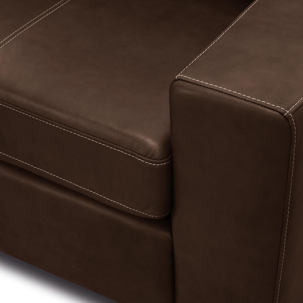 Sofá 2 Lugares Para Sala De Estar Living 150cm Aurora L06 Couro Marrom Café - Lyam Decor - 10