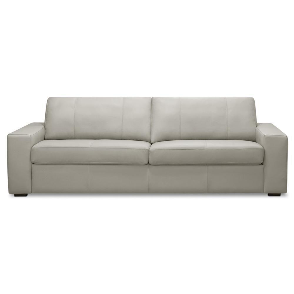 Sofá 2 Lugares Para Sala De Estar Living 150cm Aurora L06 Couro Cinza Claro - Lyam Decor - 2