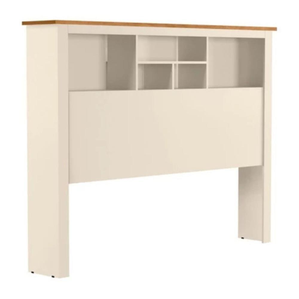 Cabeceira Com Nichos Casal Zenit 1.40 Off White Nature - 2