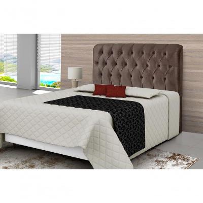 Cabeceira King Estofada Atenas Chocolate
