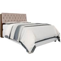 Cabeceira Box Isabella Queen Malbec Captonê Bege Claro - 2