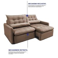 Sofá Sem Caixa Retrátil 2,00m Softgel Celeste Velusoft Castor Cama Inbox - 3