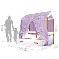 Bicama Montessori Exclusiv Com Colchão E Voal Lilás - 3