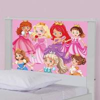 Bicama Juvenil Com Cabeceira Adesivada Princesinhas