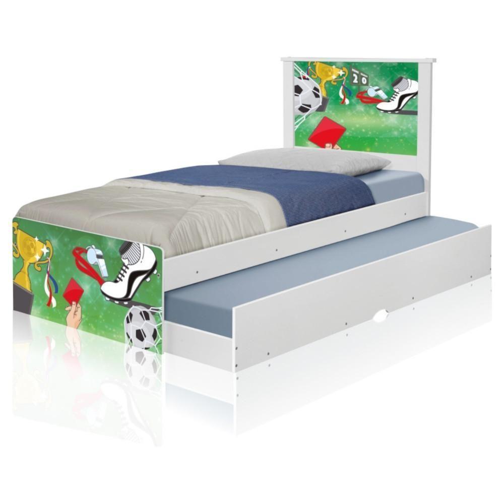 Bicama Juvenil Com Cabeceira Adesivada Futebol Placar - 2