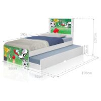 Bicama Juvenil Com Cabeceira Adesivada Futebol Placar - 1