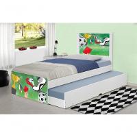 Bicama Juvenil Com Cabeceira Adesivada Futebol Placar - 3