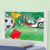 Bicama Juvenil Com Cabeceira Adesivada Futebol Placar