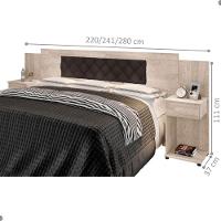 Cabeceira Box Bruna Amarula Com Capitonê Marrom - 2