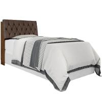 Cabeceira Box Isabella Solteiro Malbec Captonê Marrom - 2