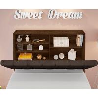 Cabeceira Box Isabella Solteiro Malbec Captonê Marrom - 5