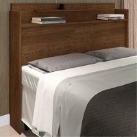 Cabeceira Box Casal Com Prateleiras Austin Malbec - 1