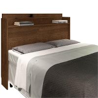 Cabeceira Box Casal Com Prateleiras Austin Malbec - 2