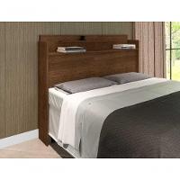 Cabeceira Box Casal Com Prateleiras Austin Malbec - 4