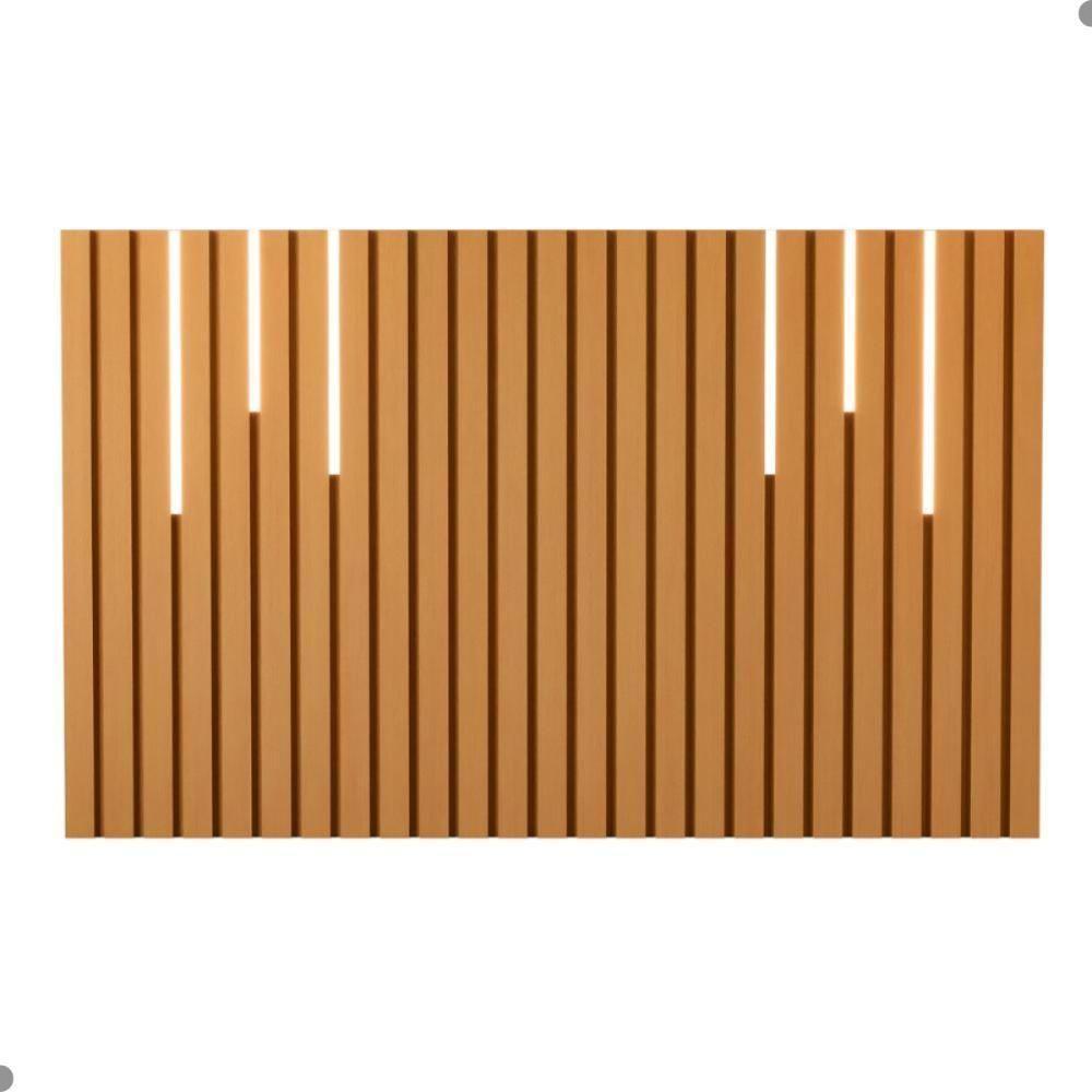 Cabeceira Ripada De Casal Com Kit Led Yokohama Nature - 3