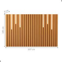 Cabeceira Ripada De Casal Com Kit Led Yokohama Nature - 2