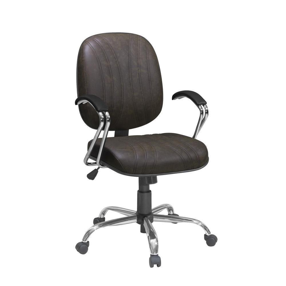 Cadeira Diretor Max Giratória Plus Base Cromada - 1