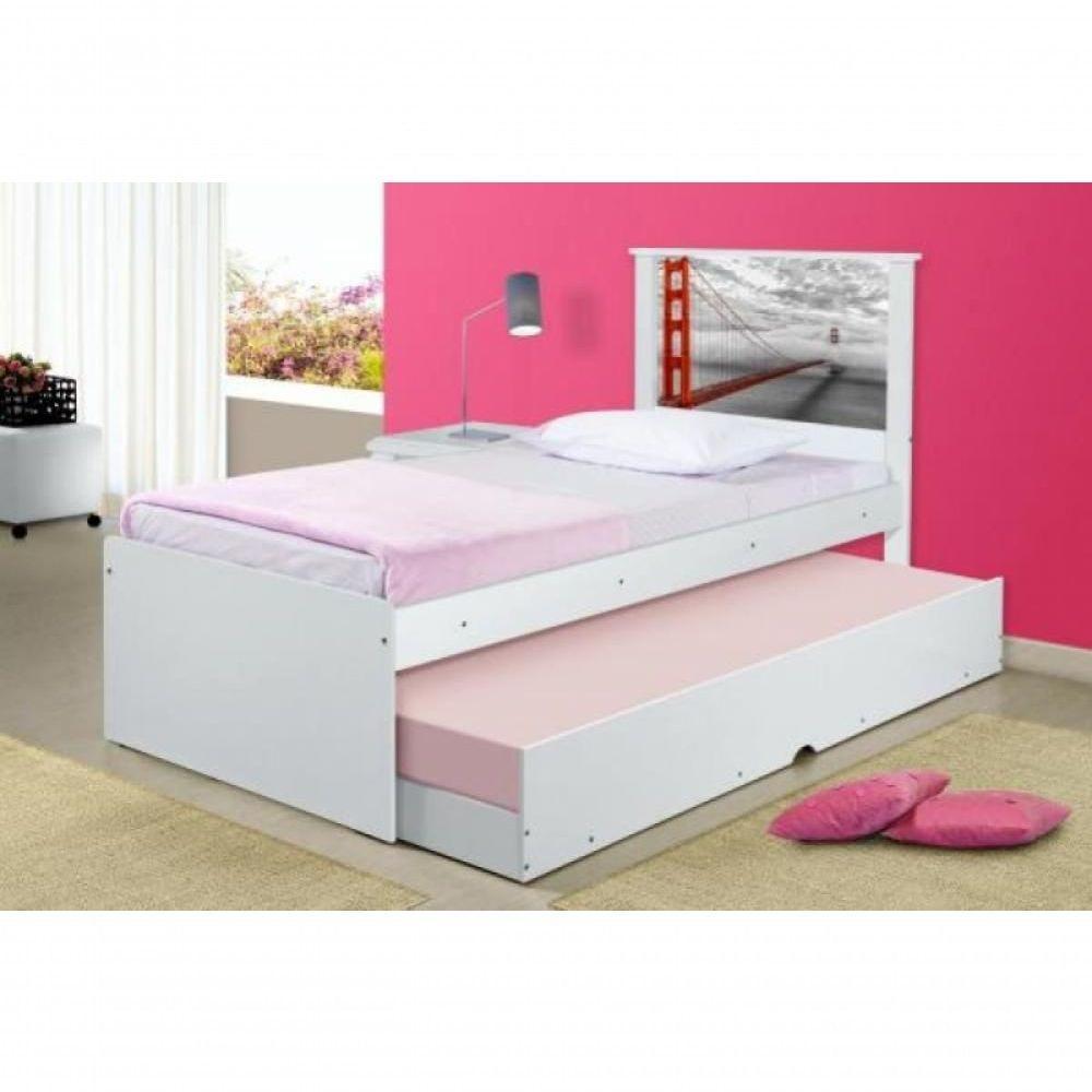 Cama Bibox Solteiro Cidade San Francisco Com Colchões - 3