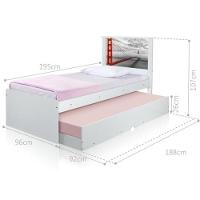 Cama Bibox Solteiro Cidade San Francisco Com Colchões - 1