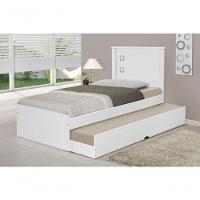Cama Bibox Solteiro Barcelona Branco Com Colchões - 3