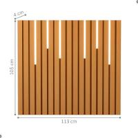 Cabeceira Ripada Cama De Solteiro Com Led Nagoia Nature - 2